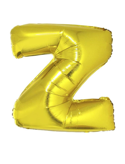 Funny Fashion Grote folie ballon letter Z Goud