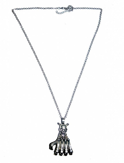Funny Fashion Halsketting hand skelet met doodskop