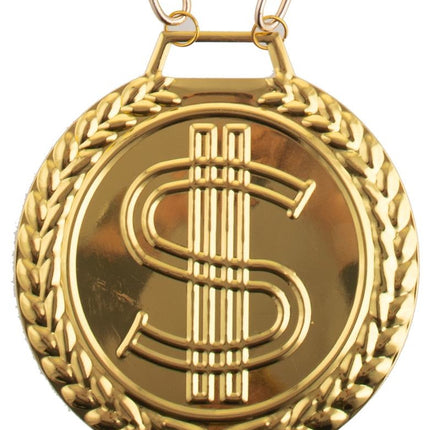 Funny Fashion Halsketting met gouden dollarteken