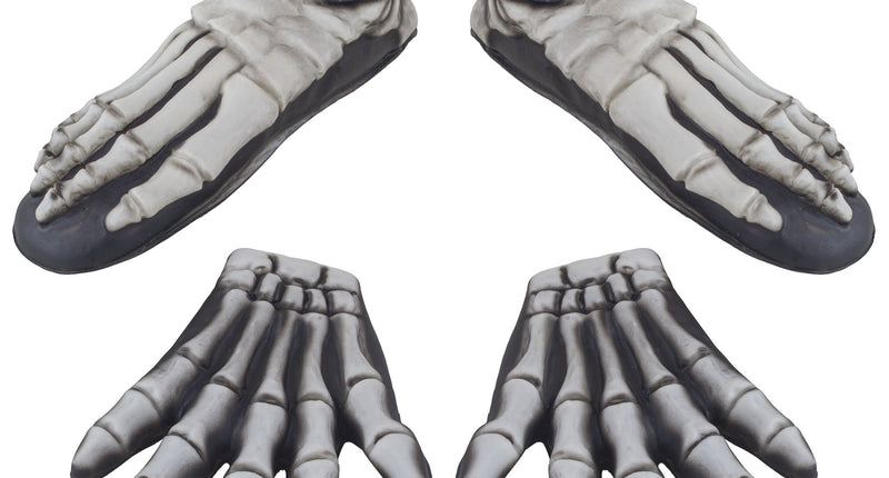 Funny Fashion Handen en voeten skelet latex