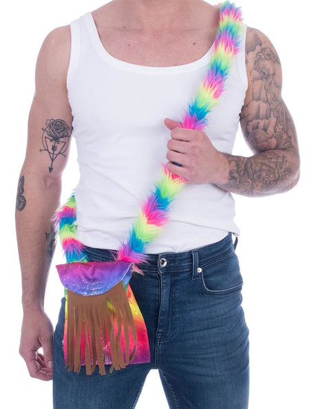 Funny Fashion Handtas regenboogkleuren