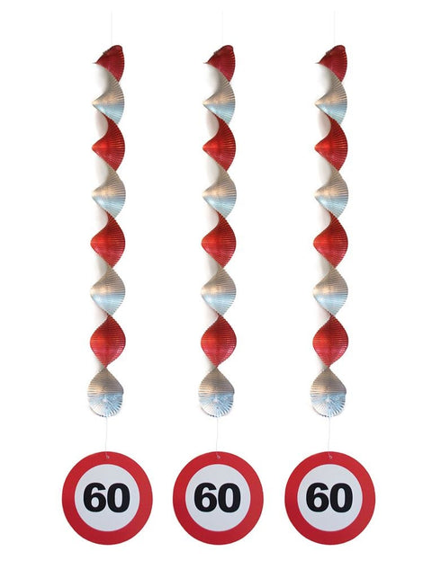Funny Fashion Hangdecoratie 60 jaar versiering verkeersbord