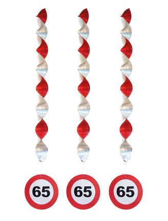 Funny Fashion Hangdecoratie 65 jaar versiering verkeersbord