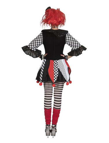 Funny Fashion Harlekijn Jester pak dames