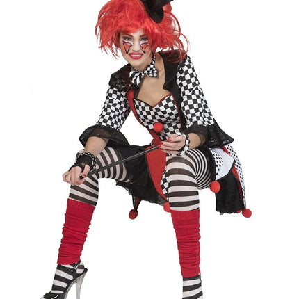 Funny Fashion Harlekijn Jester pak dames