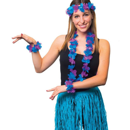 Funny Fashion Hawaii geel met accessoires