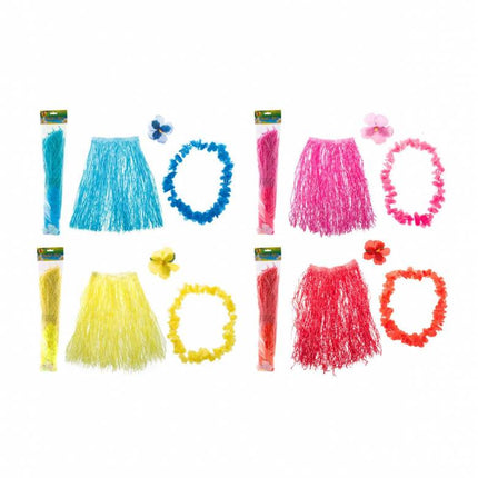 Funny Fashion Hawaii verkleed set Aloha roze