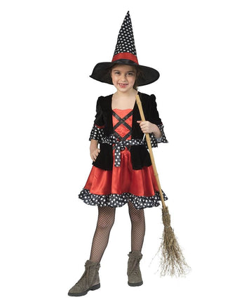 Funny Fashion Heksen jurk Polka Dotty meisje