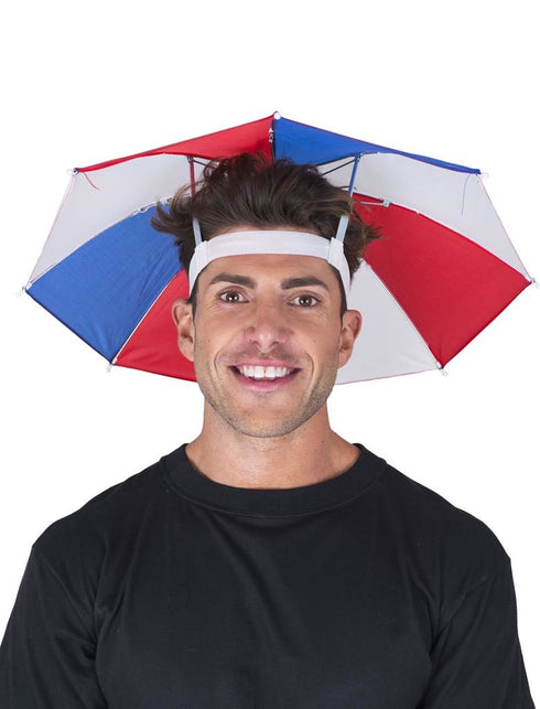 Funny Fashion Hoed met paraplu rood wit blauw