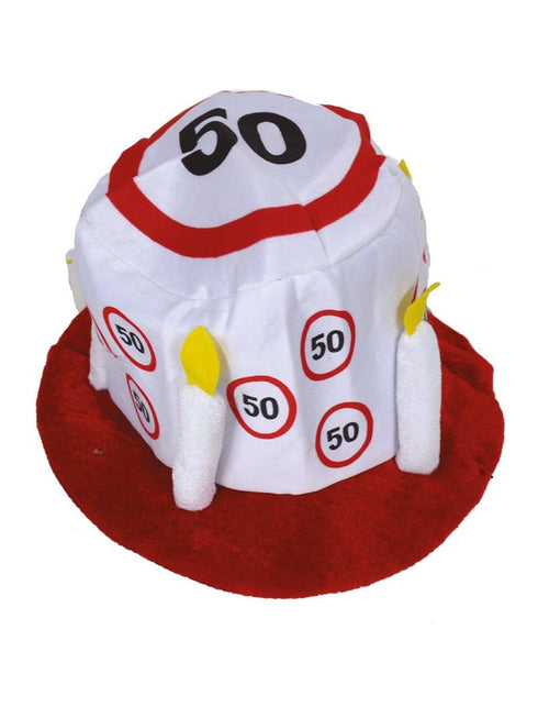 Funny Fashion Hoge hoed 50 jaar met verkeersborden