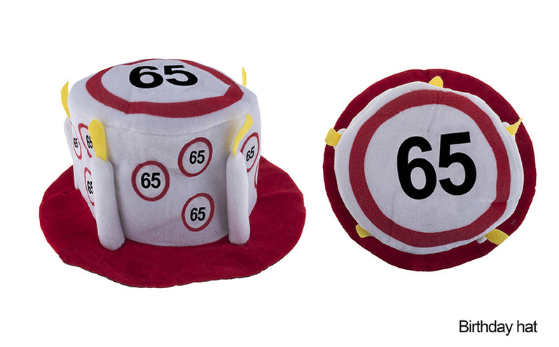 Funny Fashion Hoge hoed 65 jaar met verkeersborden