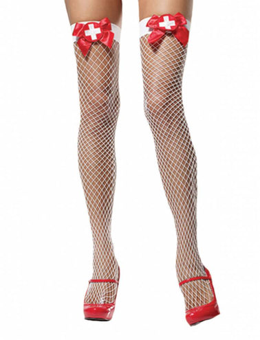 Funny Fashion Hoge kousen verpleegster visnet