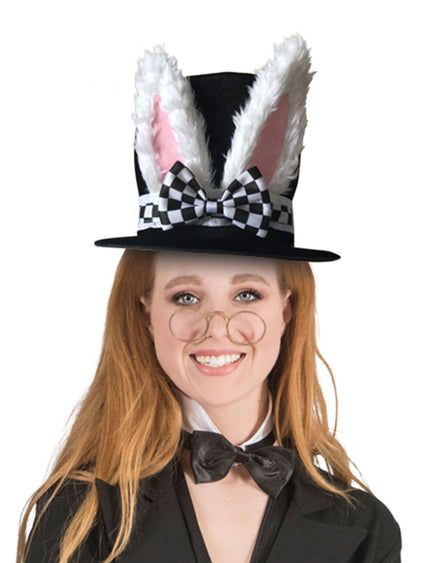 Funny Fashion Hoge paas hoed met oren en strik