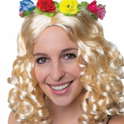 Funny Fashion Hoofdband Hawaii met bloemen