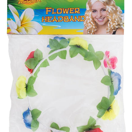 Funny Fashion Hoofdband Hawaii met bloemen