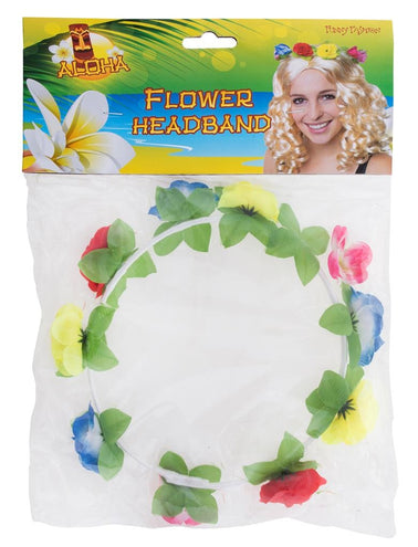 Funny Fashion Hoofdband Hawaii met bloemen