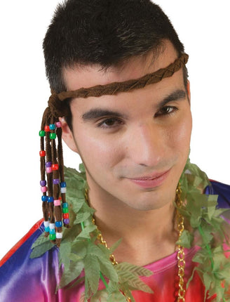 Funny Fashion Hoofdband rasta Jasper met kralen