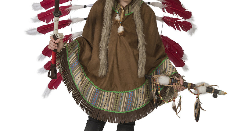 Funny Fashion Indianen pak poncho Moonlight  kinderen