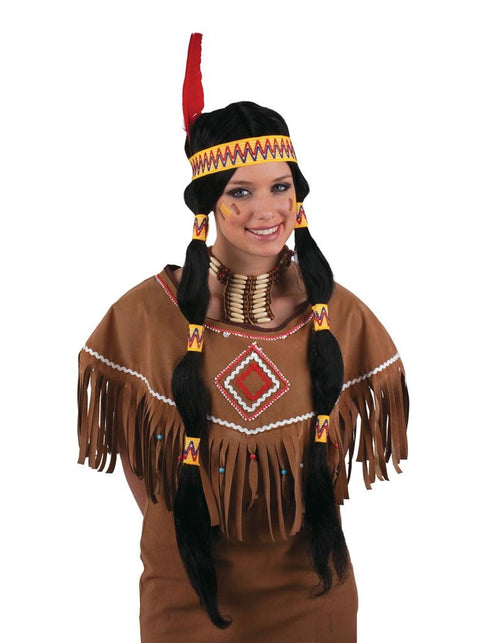 Funny Fashion Indianen pruik Fala met staarten