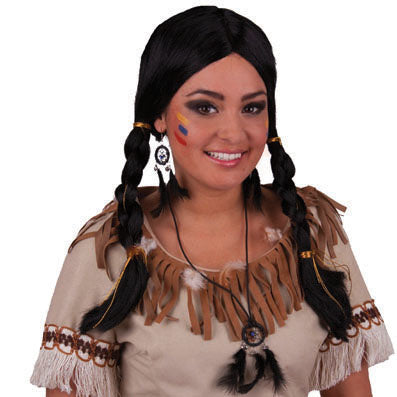 Funny Fashion Indianen pruik Minitou dames