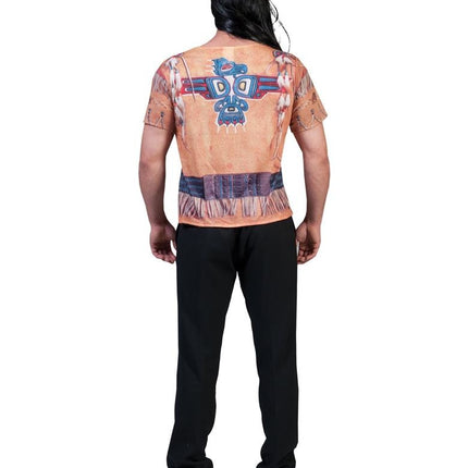 Funny Fashion Indianen shirt 3 D volwassenen