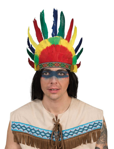 Funny Fashion Indianentooi Noshi met gekleurde veren