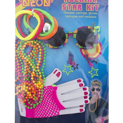 Funny Fashion Jaren-80 verkleed set Olivia