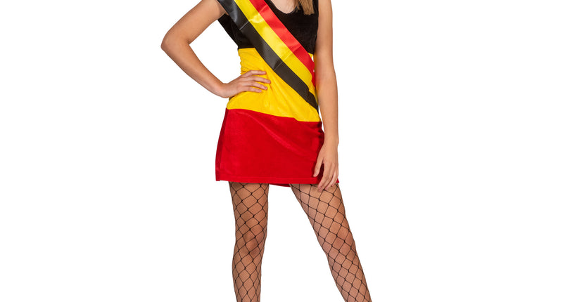 Funny Fashion Jurk kostuum Belgische vlag kleuren