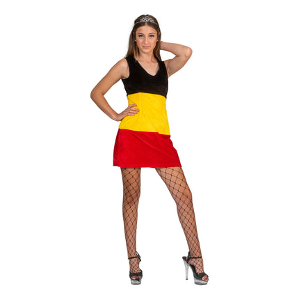 Funny Fashion Jurk kostuum Belgische vlag kleuren