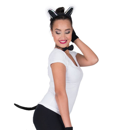 Funny Fashion Katten verkleedset Joel 3-delig