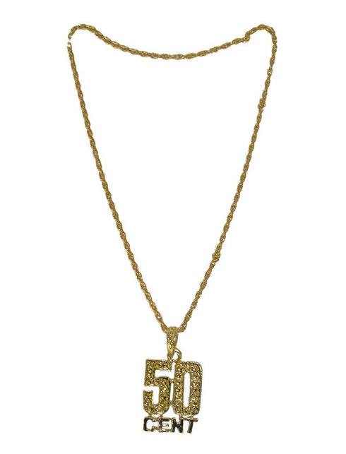 Funny Fashion Ketting 50 cent goud