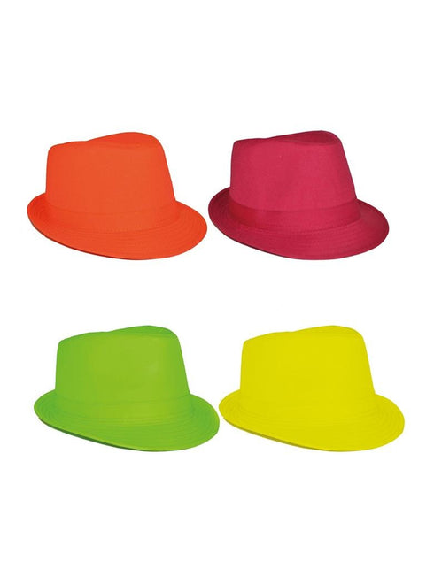 Funny Fashion Kojak gleufhoed Marit neon roze