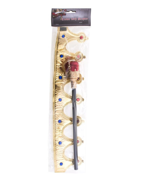Funny Fashion Koningskroon met scepter