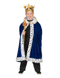 Funny Fashion Koningsmantel voor kinderen Blauw