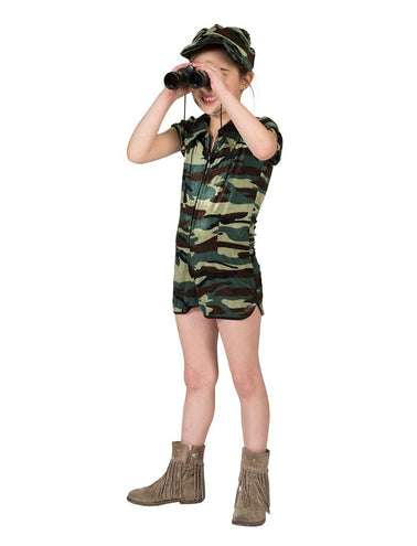 Funny Fashion Legermeisje kostuum kind