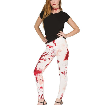 Funny Fashion Legging met bloedspetters