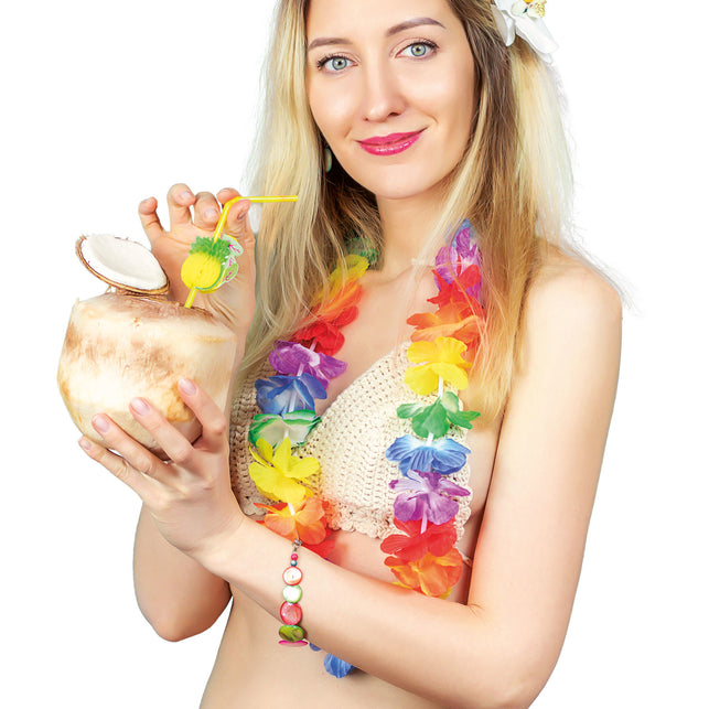 Funny Fashion Luau bloemenkrans multi kleuren