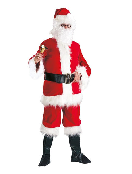 Funny Fashion Luxe kerstman pak rood