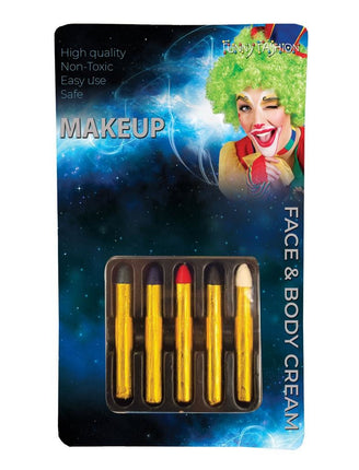 Funny Fashion Make-up stiften set van 5 stuks