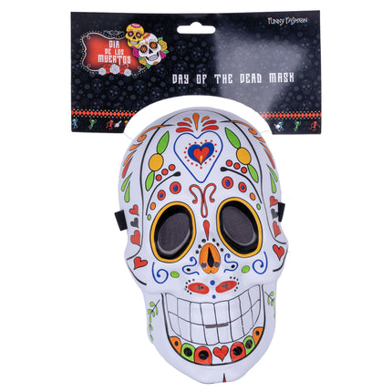 Funny Fashion Masker dia de los muertos fleurig