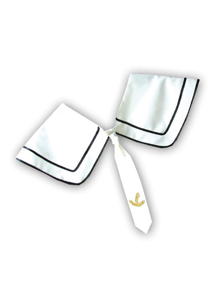 Funny Fashion Matrozenkraag met stropdas wit