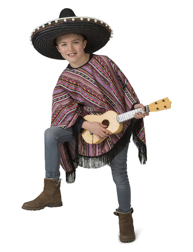 Funny Fashion Mexicaanse poncho Pedro kinderen