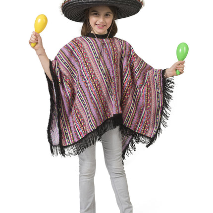 Funny Fashion Mexicaanse poncho Pedro kinderen
