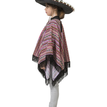 Funny Fashion Mexicaanse poncho Pedro kinderen