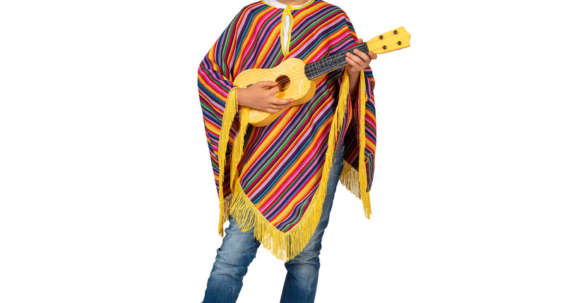 Funny Fashion Mexicaanse poncho Tequila kinderen