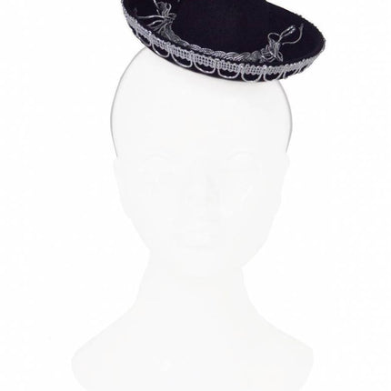 Funny Fashion Mini sombrero zwart 17cm