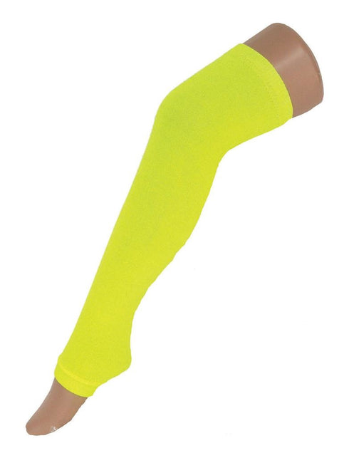 Funny Fashion Neon gele beenwarmers 60cm