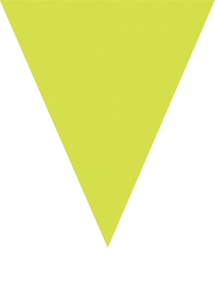 Funny Fashion Neon groene vlaggenlijn slinger 5mtr.