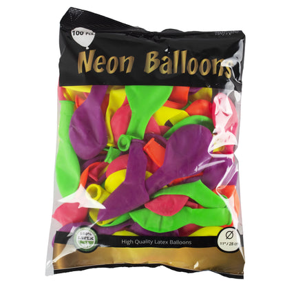 Funny Fashion Neon latex ballonnen 100st.