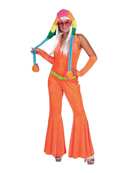 Funny Fashion Neon oranje jumpsuits voor party's